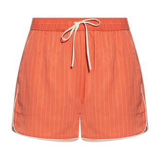 Munthe Korte Broeken, Dames, Rood, L, Linnen, Shorts met Streepjespatroon