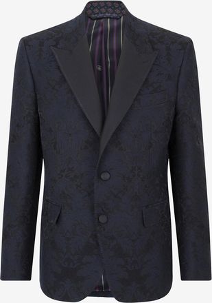 Etro Einreihiger Blazer aus gebl&uuml;mtem Seidenjacquard