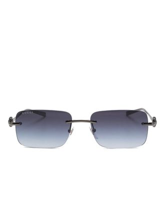 Gucci rimless metal sunglasses - Black
