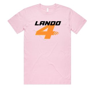 Sanfran Clothing Lando 4 Top Formula Motorsport Racing Sports Car Gift Idea Unisex T-Shirt Tee Medium/Pink