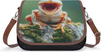 Generic Frog Tropical Amphibian Crossbody Bags for Women Shoulder Messenger Bag Purse Handbags