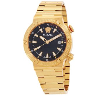 Versace Greca Logo Quartz Black Dial Mens Watch VE8G00624