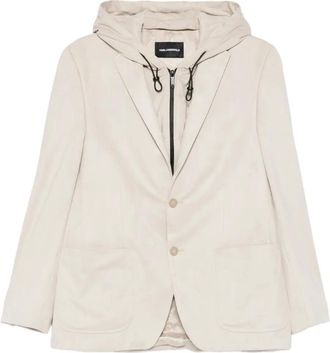 Karl Lagerfeld Blazer met capuchon - Beige