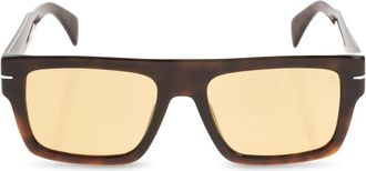 Eyewear by David Beckham Rechthoekige Zonnebril met Platte Bovenkant - Heren - Zonnebrillen - Bruin - ONE Size - Accessoires
