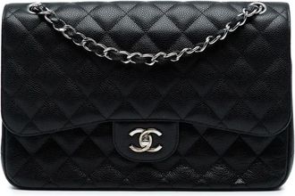 Chanel 2010-2011 Jumbo Classic Caviar Double Flap shoulder bag - Zwart