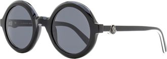 Moncler Womens Orbit Round Sunglasses ML0261 01A Black 50mm