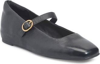 S&ouml;fft Palma Square Toe Mary Jane Flat in Black at Nordstrom, Size 7.5