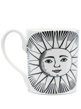 Fornasetti Sole porcelain mug - unisex - Porcelain - One Size - Black