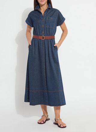 Lyss&eacute; Zelda Midi Belted Denim Dress