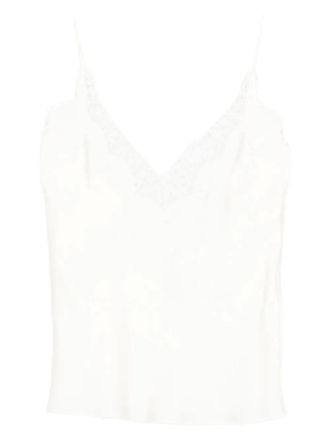 R&oacute;he lace V-neck top - Neutrals