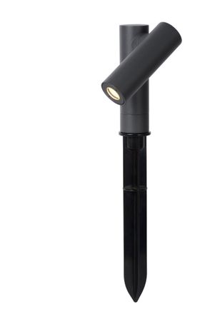 Lucide TATUM Non Dimmable Tiltable Spike Garden Outdoor LED Spotlight in Black