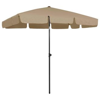 vidaXL Sombrilla De Playa Gris Taupe 200x125 Cm Vidaxl