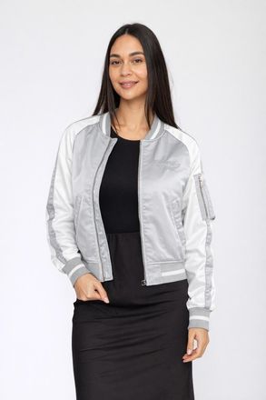 Bombers Original Bomberjacke BOMBERS ORIGINAL Bombers Original Bomberjacke Geiko-W, Damen, Gr. XS, grau, Obermaterial: 100% Polyester PES., Jacken Bomberjacke