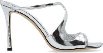 Jimmy Choo London 95mm Anise sandals - women - Leather/Calf Leather/Calf Leather - 36 - Silver