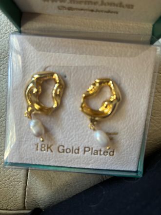 MeMe London Sparkle and Fan Earrings Size M