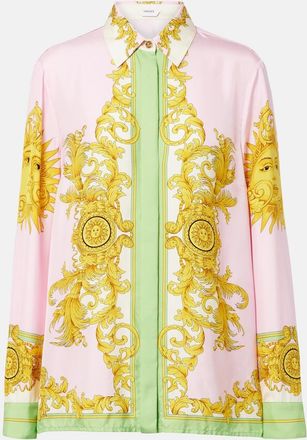 Versace Printed silk twill shirt