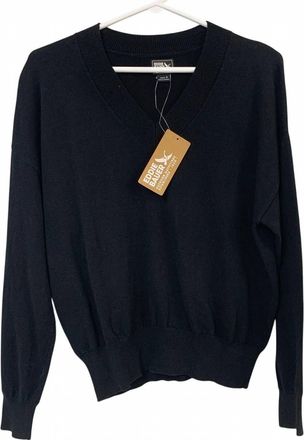 Eddie Bauer Womens Everyday Long Sleeve V-Neck Sweater In Black