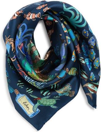 Echo Lost at Sea Silk Scarf in Navy at Nordstrom