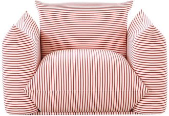 TOV Furniture Tov Furniture Saint Tropez Pearl Striped Stuffed Outdoor Armchair