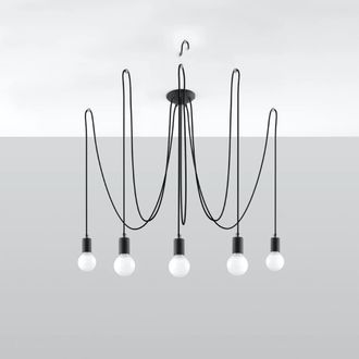 Wonderlamp L&aacute;mpara de techo grande con altura y anchura ajustable con 5 cables
