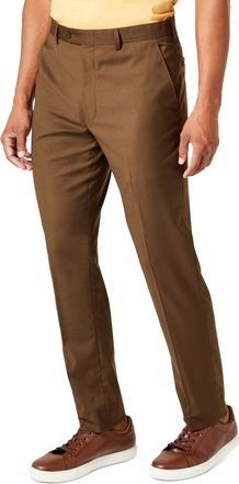 Sean John Mens Classic Fit Brown Suit Pants