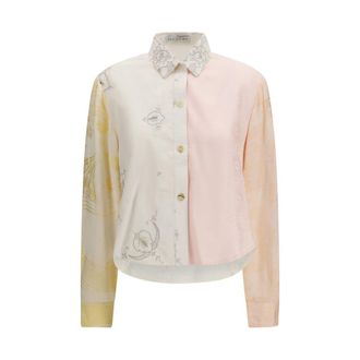 E.L.V. Denim E. L.V. blue Cotton Pattern Womens Shirt
