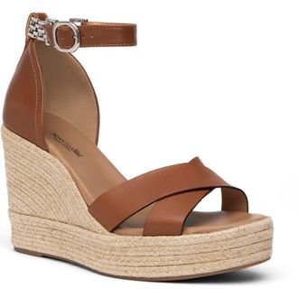 Nero Giardini Ankle Strap Espadrille Wedge Sandal in Cognac at Nordstrom Rack, Size 11Us / 41Eu