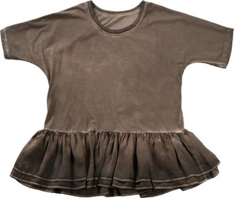 Uma Wang peplum T-shirt - Marrone