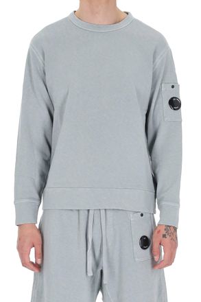 C.P. Company Blue Malfile Cotton Crewneck Sweater
