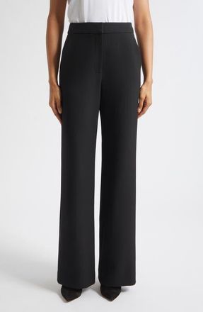 Veronica Beard Tonelli Straight Leg Pants in Black at Nordstrom, Size 16
