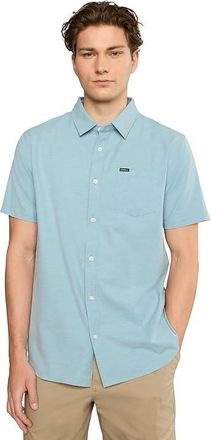 O'Neill Light Check Standard Short Sleeve Woven Shirt Mens Clothing Stone Blue : 2XL, Cotton/Elastane/Polyester