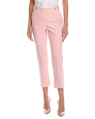 Shelli Segal Tab Detail Straight Leg Pant