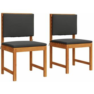 vidaXL Silla De Jard&iacute;n 2 Pcs Marr&oacute;n 50 X 50 X 91cm Vidaxl