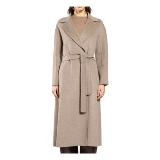 Max Mara Belted Coats, female, Beige, Size: 2XS Smmelisa Wrap Coat