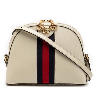 Gucci Tweedehands Kleine Kalfsleren Ophidia Dome Crossbody