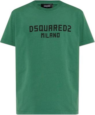 Dsquared2 Milano Cool Fit T-Shirt - Heren - T-shirts - Groen - XL - Katoen - Tops
