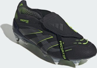 adidas adidas Performance Unisex Predator Elite Fold-Over Tongue Soft Ground Boots - Black - Size UK 12.5