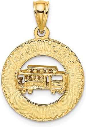 Diamond2Deal 14k Yellow Gold SAN FRANCISCO Cable Car Charm