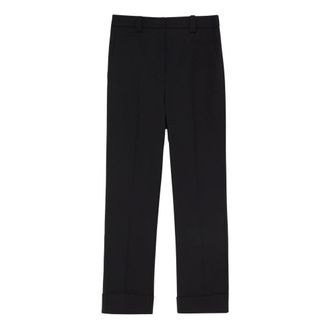Patrizia Pepe Dames, Broeken, Zwart, Maat: 2XL Gabardine