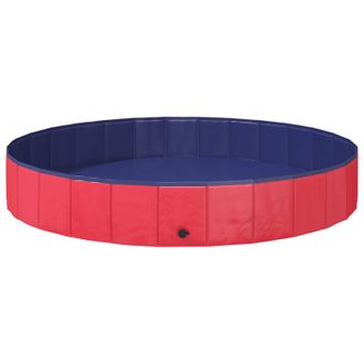 vidaXL Piscina Para Perros Rojo &Oslash;200 X 30 Cm Pvc Grueso Vidaxl