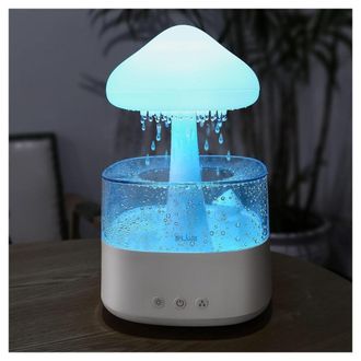 Trade Shop Trade Shop - Humidificador De Lluvia Nube Difusor De Aceite Esencial Aromaterapia Con 7 Luces