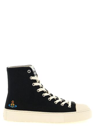 Vivienne Westwood BlackWhite Lace Up Sneakers