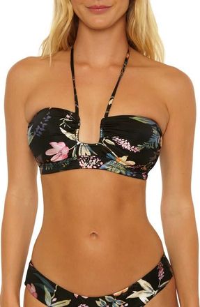 Isabella Rose Taylor Florina U-Wire Bikini Top in Black Multi at Nordstrom, Size Medium