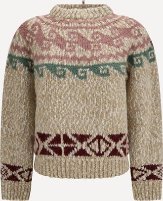 Moncler Geometric jacquard wool-blend Sweater Female S