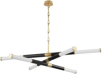 Hudson Valley Lighting Huntington Led Chandelier Aged Brass, Extruded Jade, 3000K