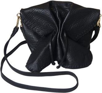 Carlos Falchi Medium Butterfly Lambskin Bag in Black Obsidian at Nordstrom