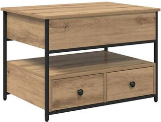 vidaXL Mesa De Caf&eacute; Con Caj&oacute;n Roble Artesanal 70 X 50 X 54.5 Cm Vidaxl