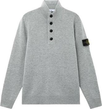 Stone Island Half Zip Up Knitwear Gray L2S1551000-40S00A3-V0M60