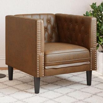vidaXL Sill&oacute;n De Piel De Ante Sint&eacute;tico Marr&oacute;n Vidaxl