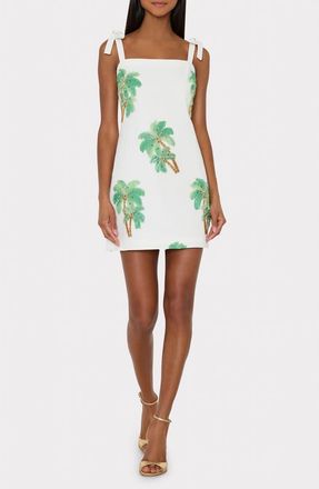Milly Ceri Embroidered Cotton Cover-Up Dress in White Multi at Nordstrom, Size 12